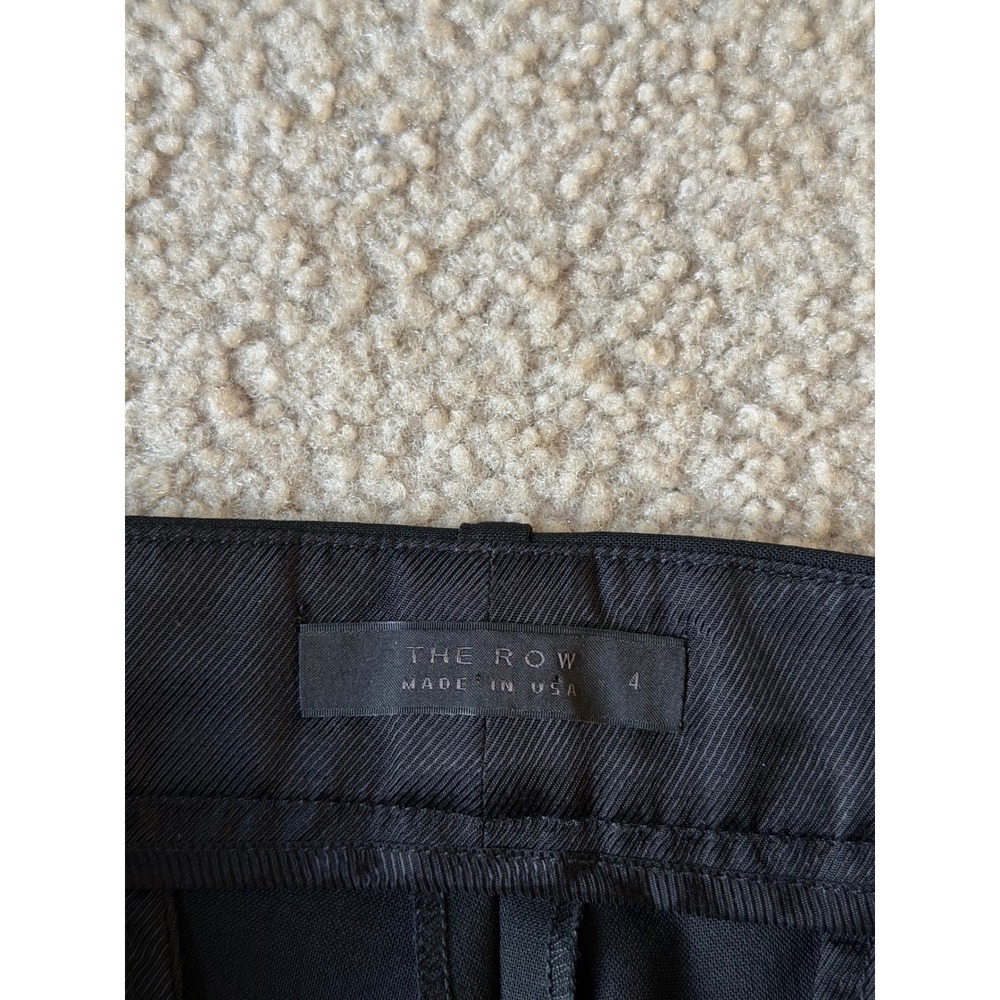 The Row Pants Wool Blend Skinny Slim Leg Tailored Black Size 4 - Picture 4 of 11